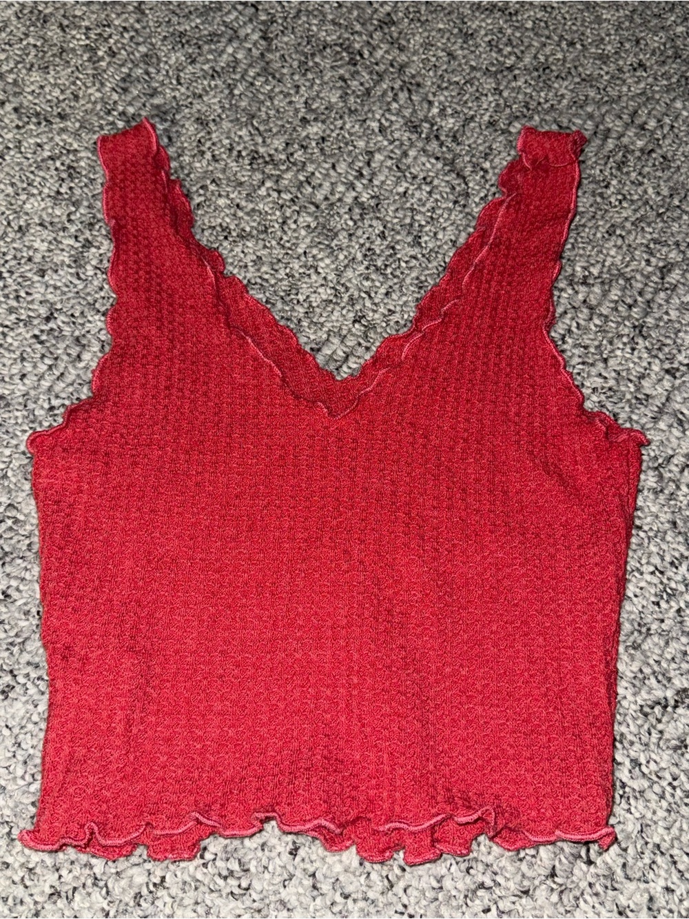 SHEIN Red Knit Tank Top Size XS Like New